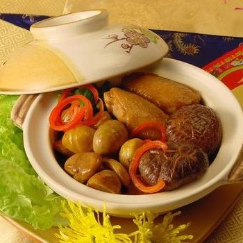 Sayap ayam kastanye dengan saus tiram