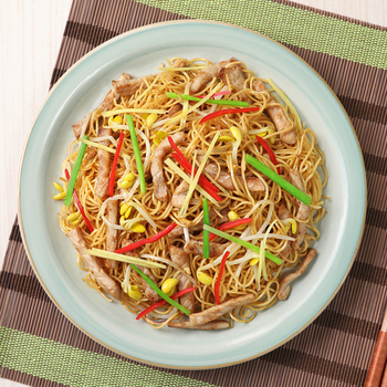 Tumisan Babi Sisit dengan Mie telor