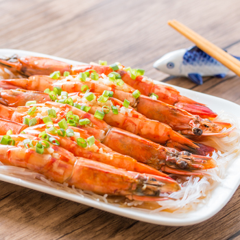 Bihun Udang Bawang Putih Rebus 