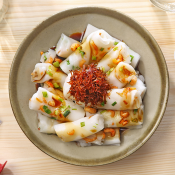 Nasi Gulung Udang Kering dengan Saus XO