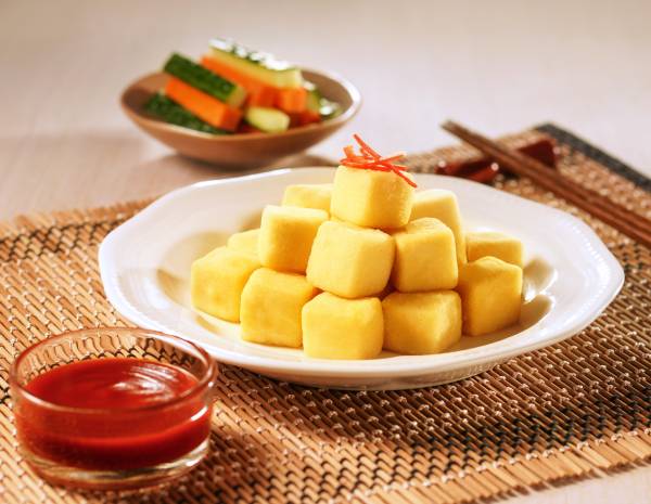 Crispy Fried Tofu with Buffalo Wing Sauce