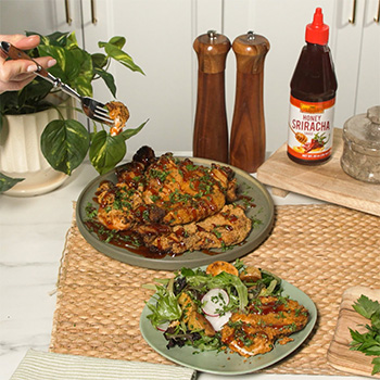 A hot honey chicken recipe done in the air fryer.