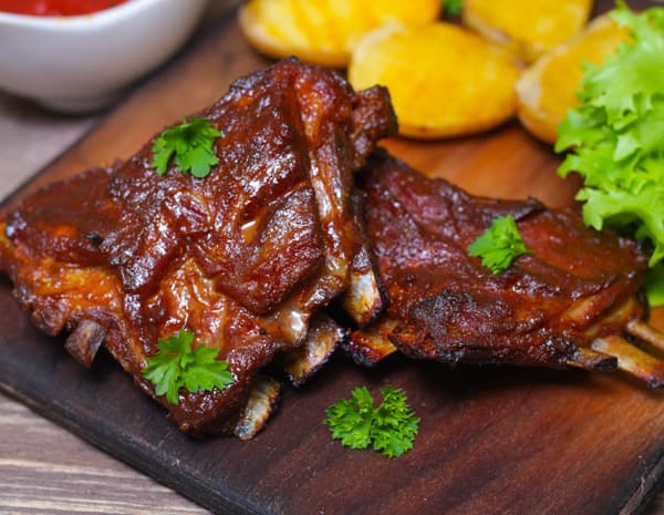 Lamb Rack with Sweet and Sour Vegetables