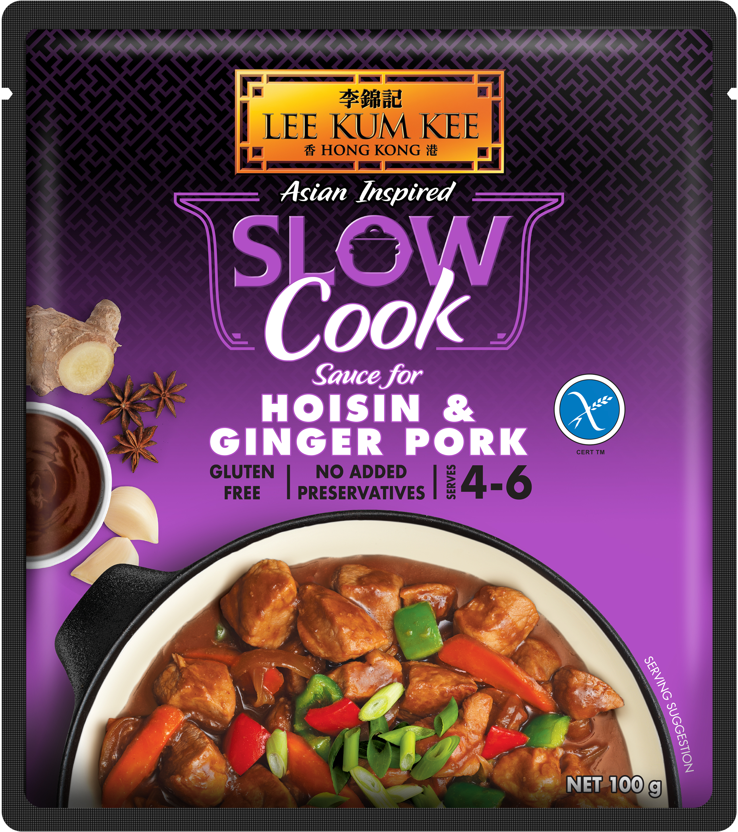 LI23180LKKSLOW COOK  HOISIN  GINGER PORKGF 612100g3Dftem
