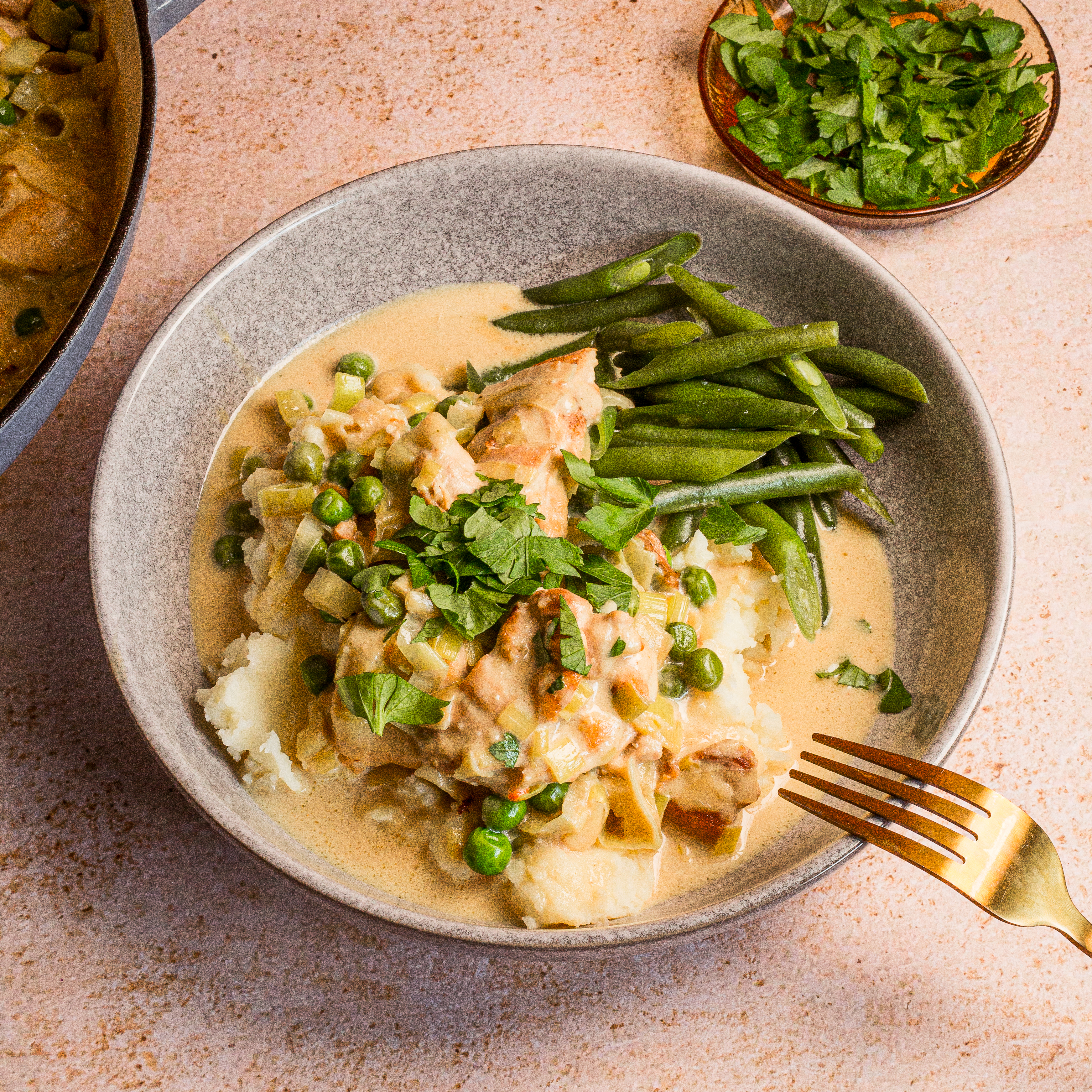 AppetiseCreamy Chicken with Leeks  Peas5434