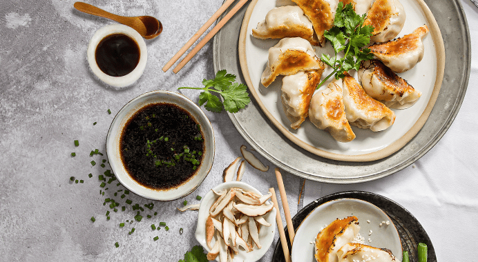 Mushroom and Chive Potsticker Dumplings