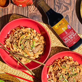 A classic beef chow fun recipe for Lunar New Year with Lee Kum Kee sauces.