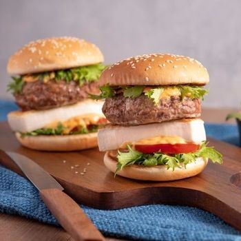 Pan-fried tofu burger