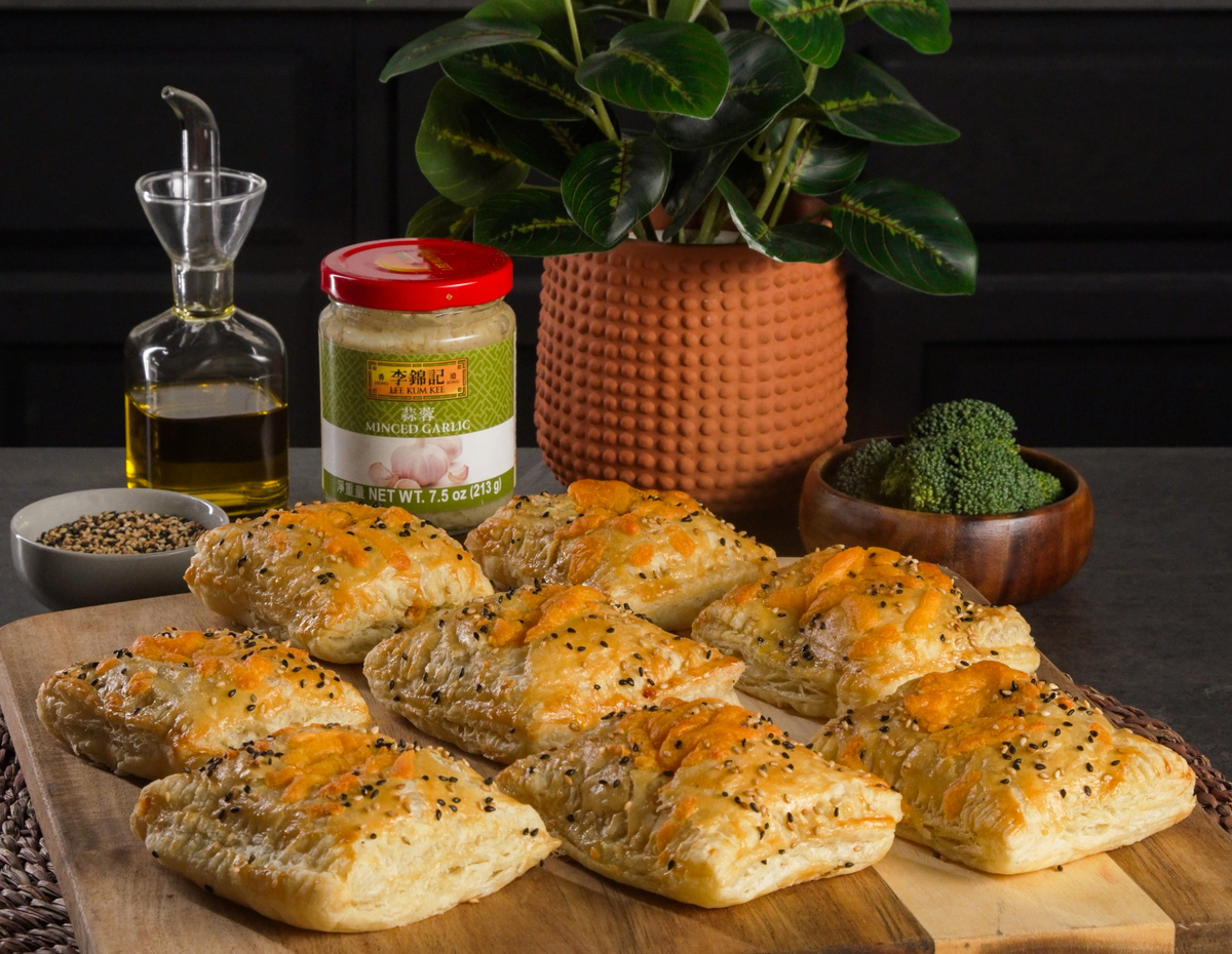 Mini Broccoli Cheddar Pockets recipe, spiced up with Lee Kum Kee Sriracha Chili Sauce
