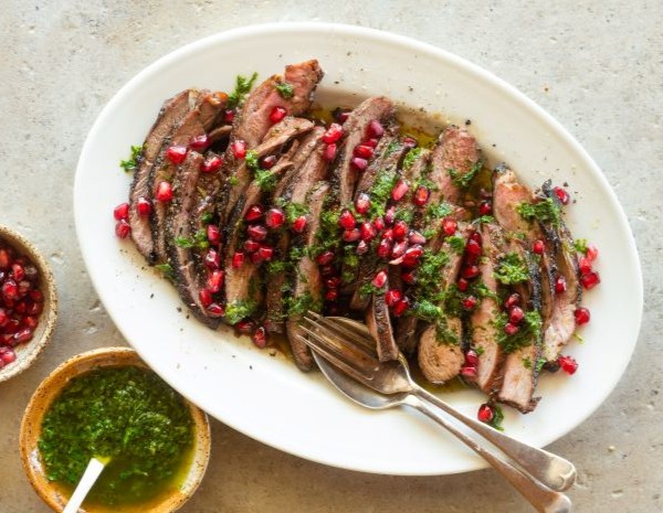 Butterflied Lamb Leg with Salsa Verde