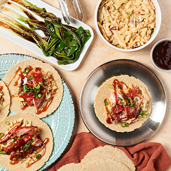 porc char siu servi sur des tacos