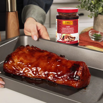 A char siu recipe made in the air fryer with Lee Kum Kee sauces.
