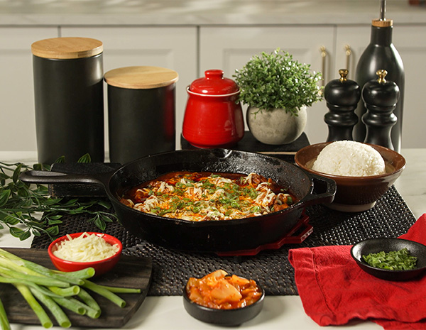 A cheesy Korean fire chicken recipe made with Lee Kum Kee sauces.