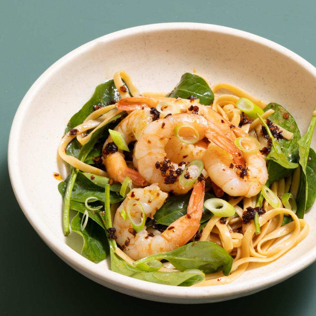 Chilli Oil Prawn Linguine