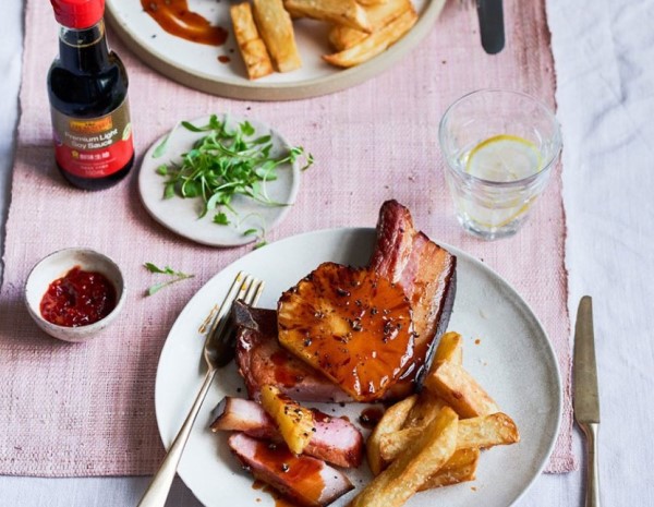 Chinese Barbecue Gammon  Pineapple
