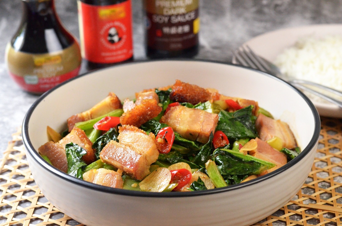 Chinese Broccoli with Crispy Pork Belly