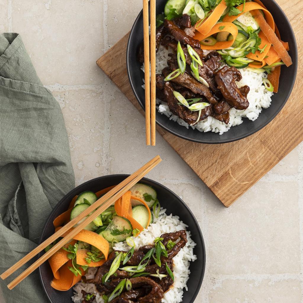 Chinese Peking Beef with Rice