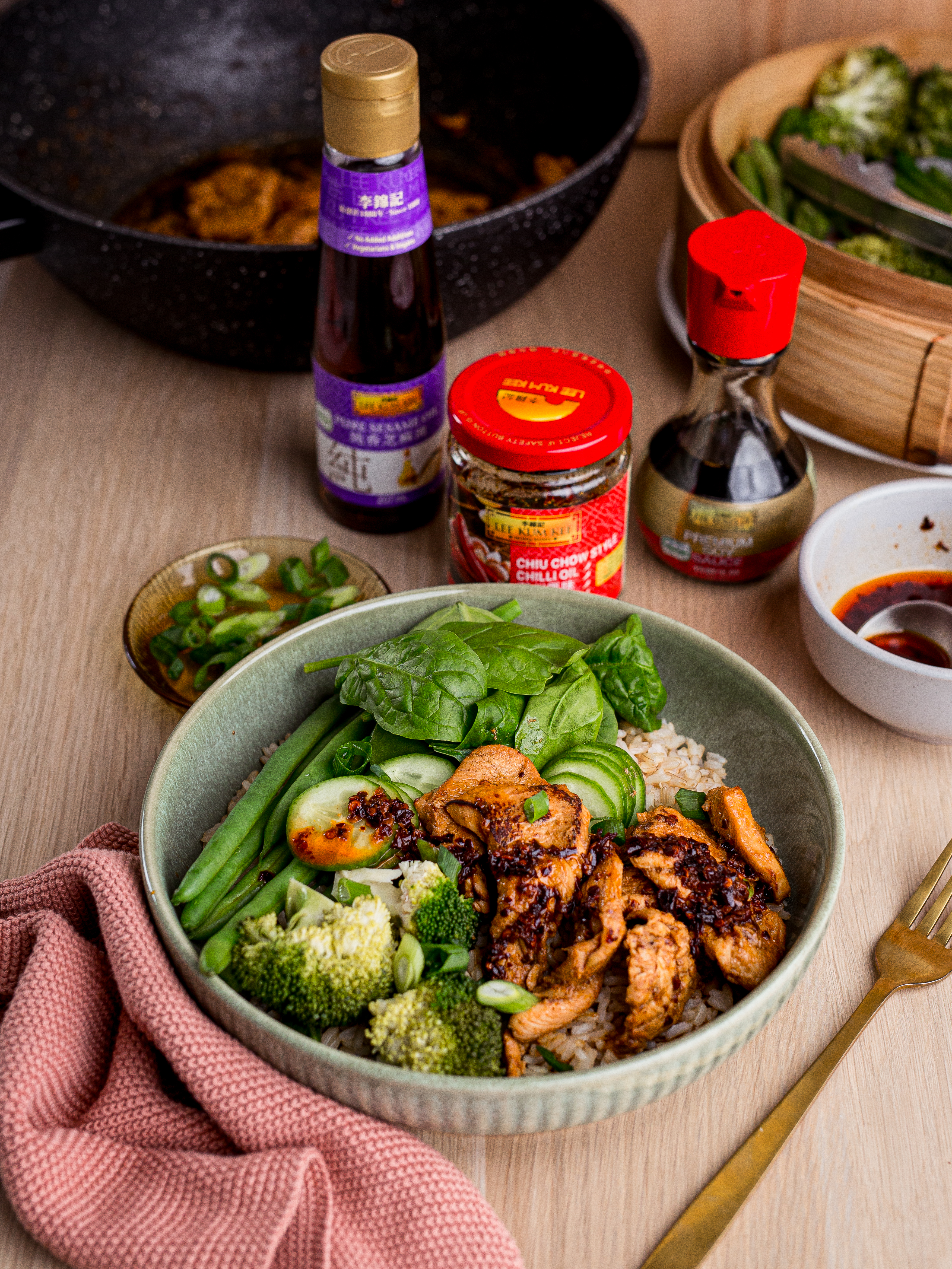 Chiu Chow Chilli Chicken  Greens Rice Bowls4848