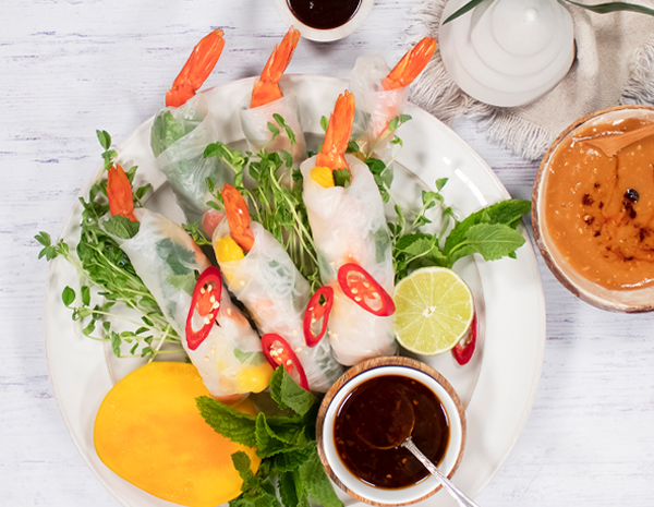 Christmas 2021 Prawn  Mango Rice Paper Rolls