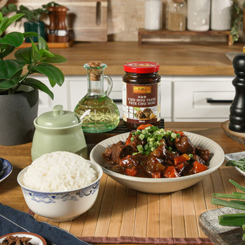 A beef stew recipe featuring Lee Kum Kee Chu Hou Paste.