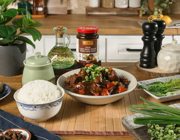 A beef stew recipe featuring Lee Kum Kee Chu Hou Paste.