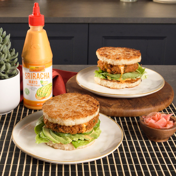 Crispy Rice Shrimp Burger  Recipe S