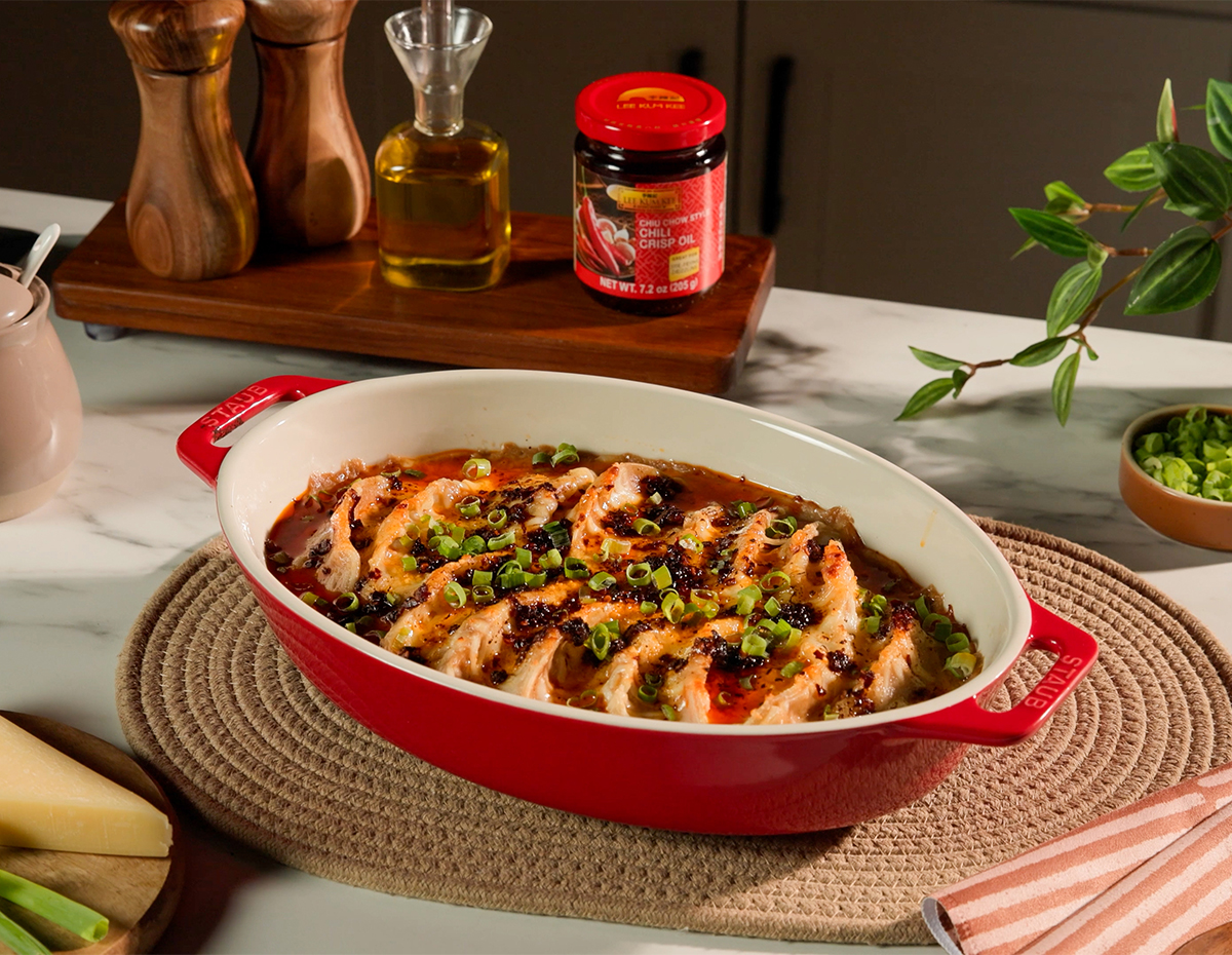 A gratin recipe made with dumplings instead of potatoes, giving it a savory and spicy complex twist.