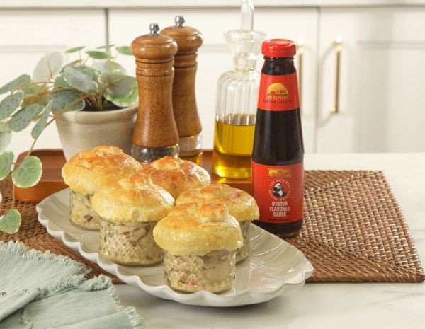 An easy chicken pot pie recipe in a mason jar packed with umami flavors.