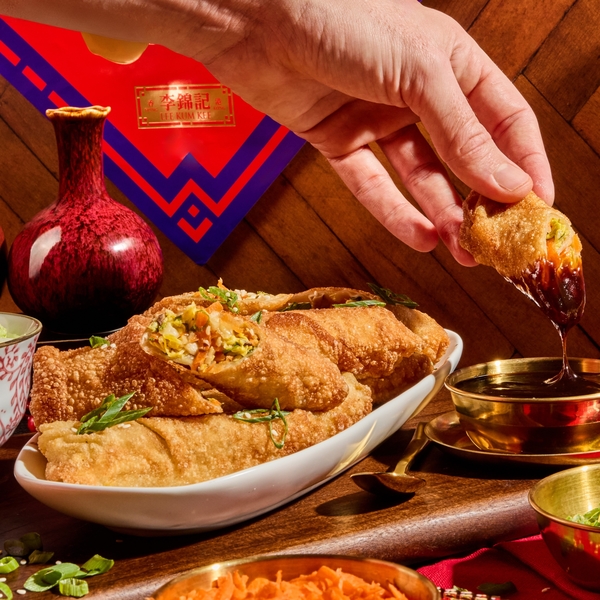 An egg rolls recipe for Lunar New Year with Lee Kum Kee Hoisin for dipping.