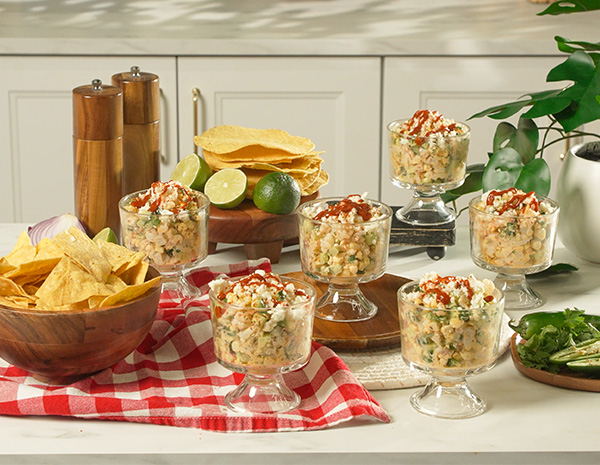 A ceviche recipe inspired by elote.