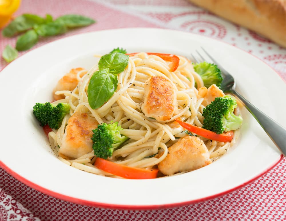 Recipe Chicken with Basil Spaghetti
