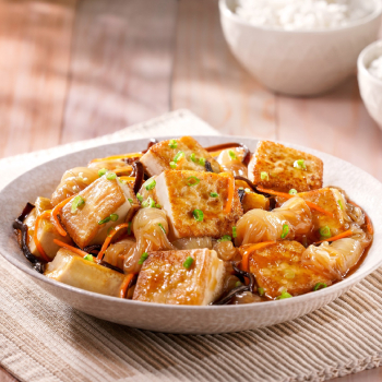 Braised Beancurd with Black Fungus and Konnyaku