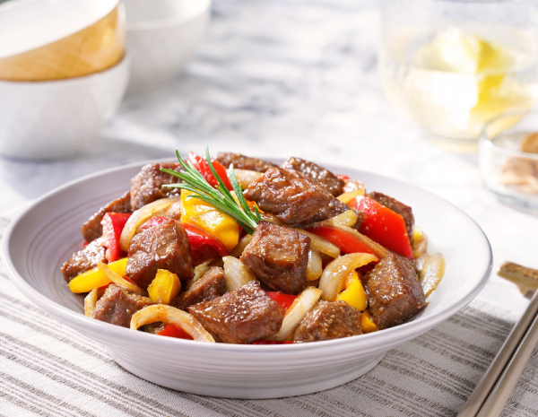 Sauteed Beef Cube in Soy Sauce