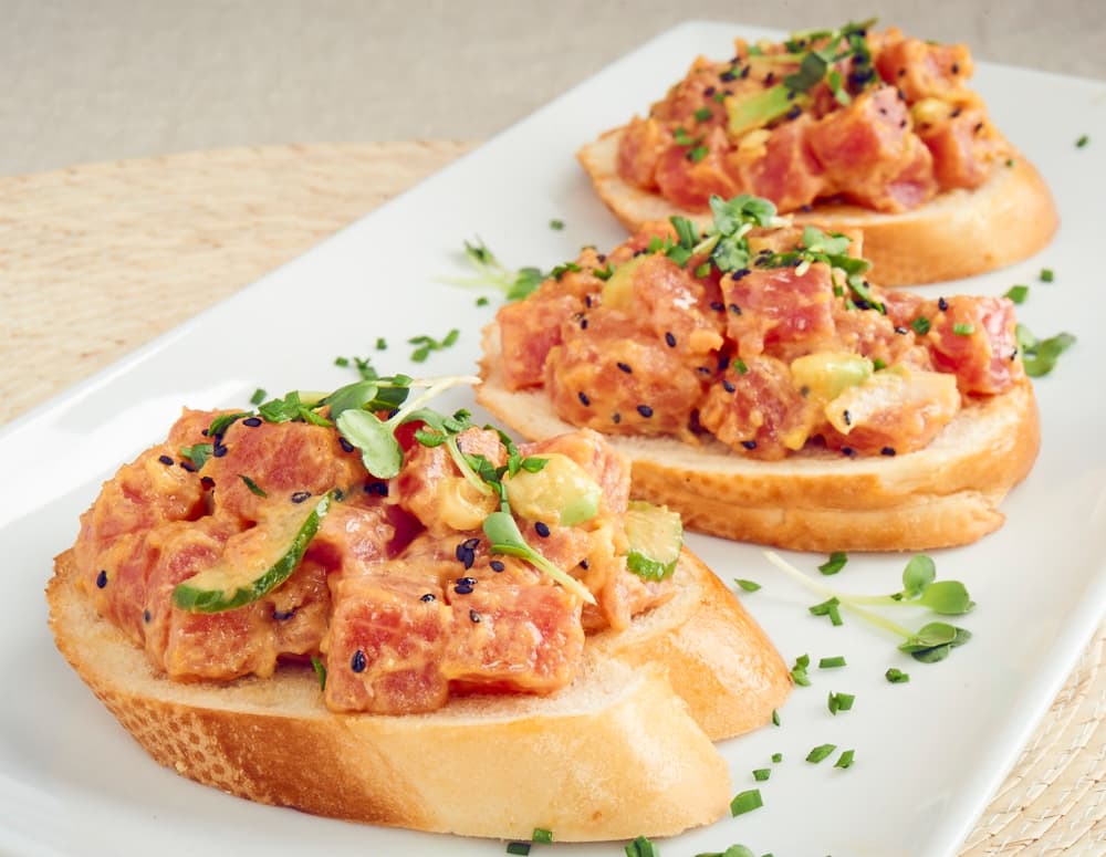 Recipe Spicy Mayo Poke Bruschetta