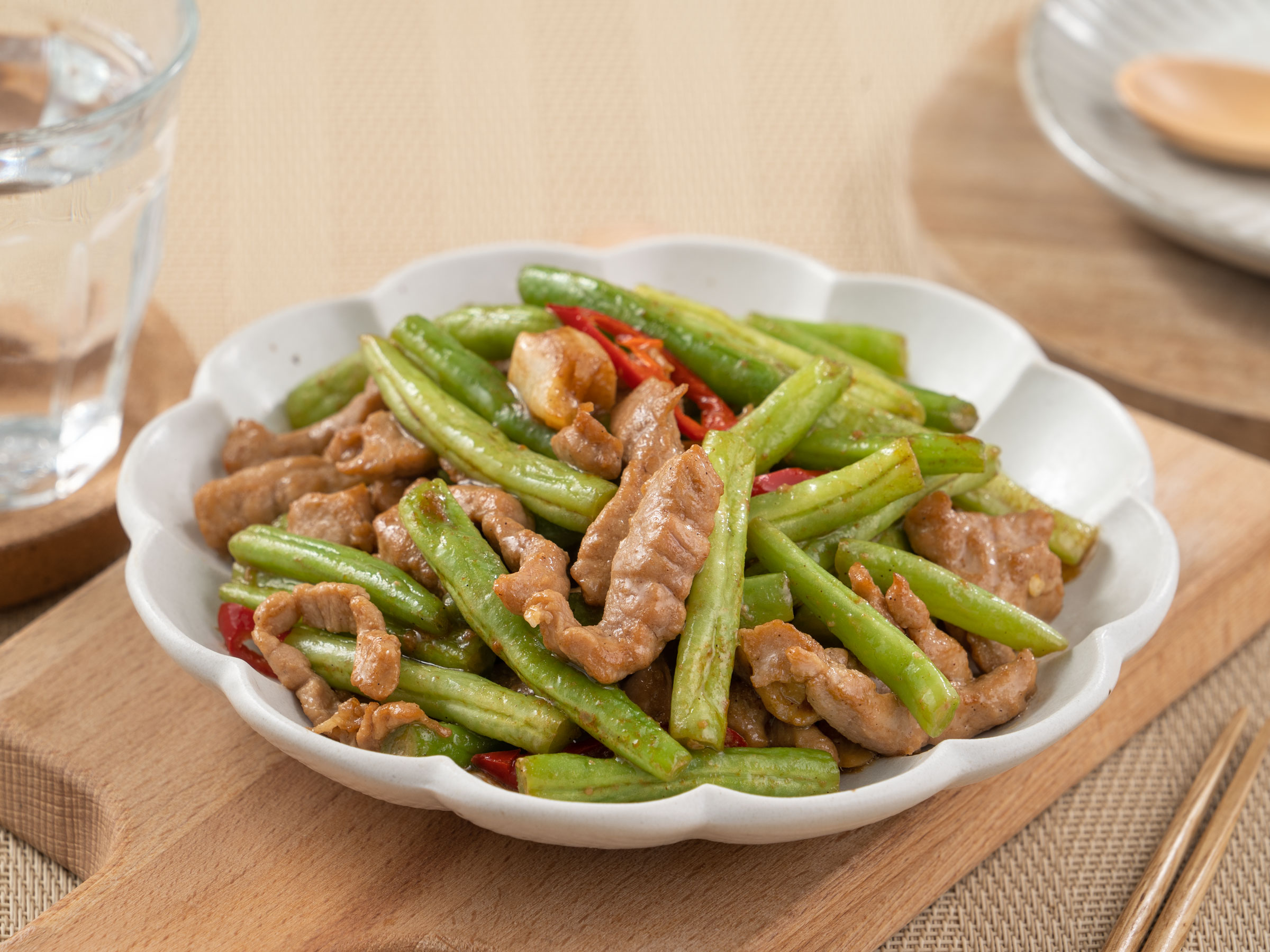 高麗菜香菇肉絲飯