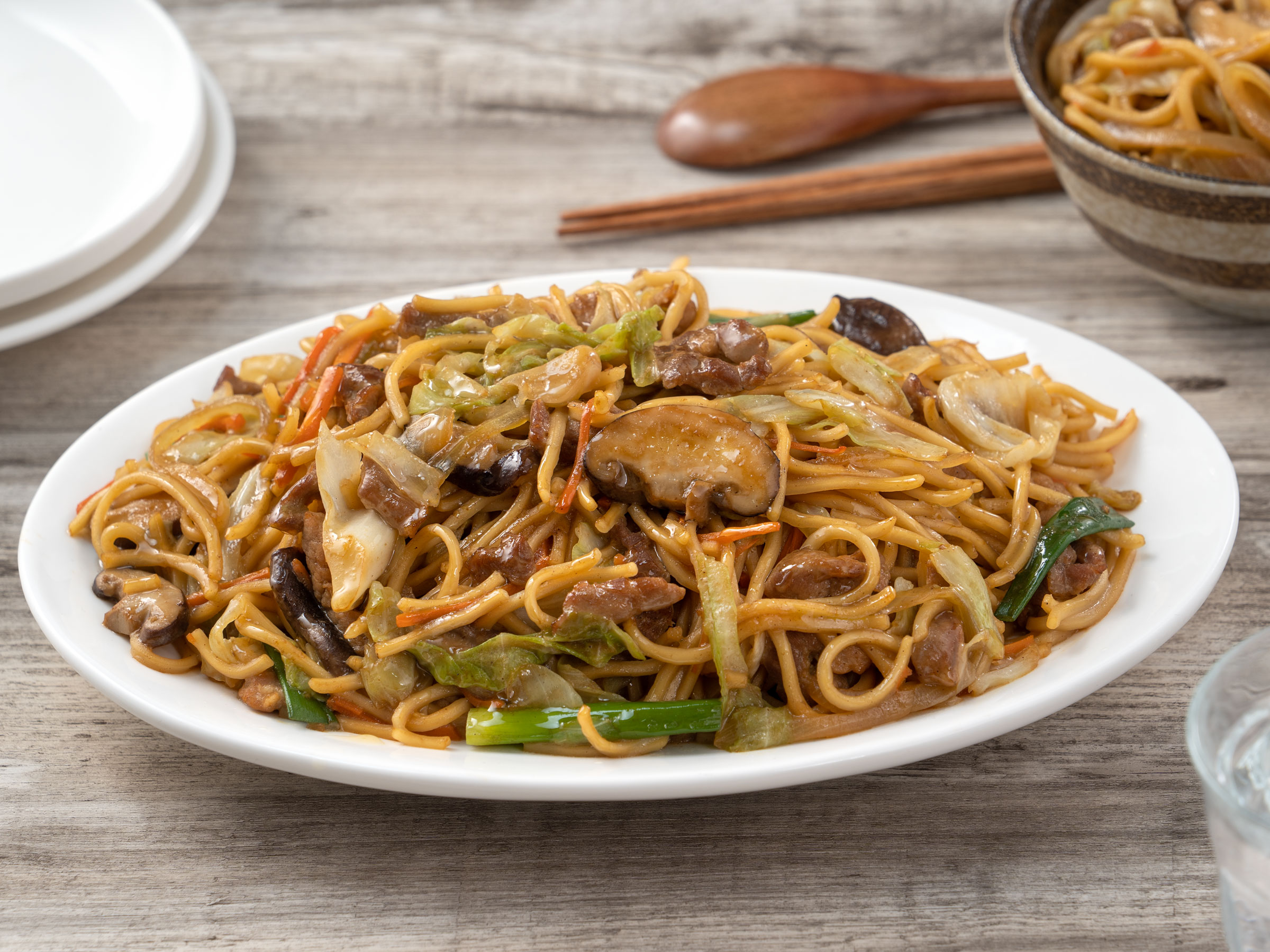 高麗菜香菇肉絲飯