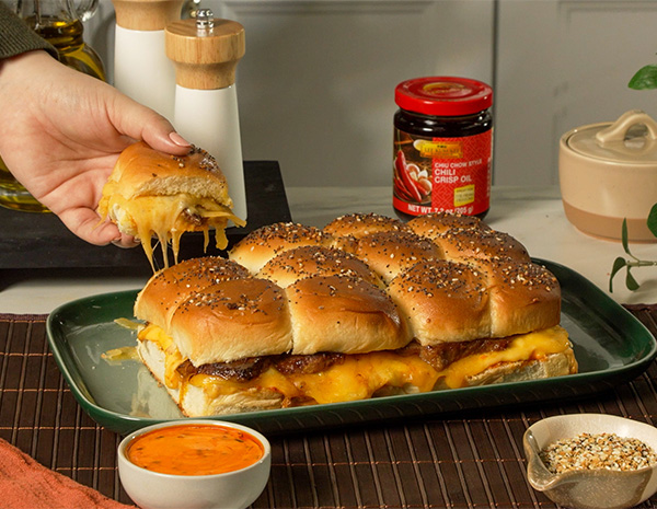 A breakfast sliders recipe packed with a Filipino style tocino recipe.