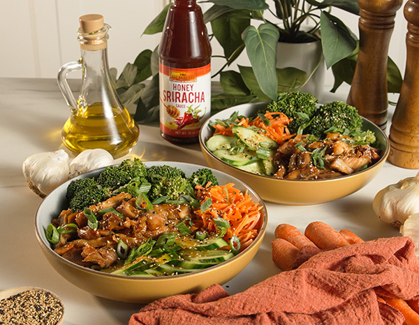 A hot honey chicken recipe with ginger over rice.