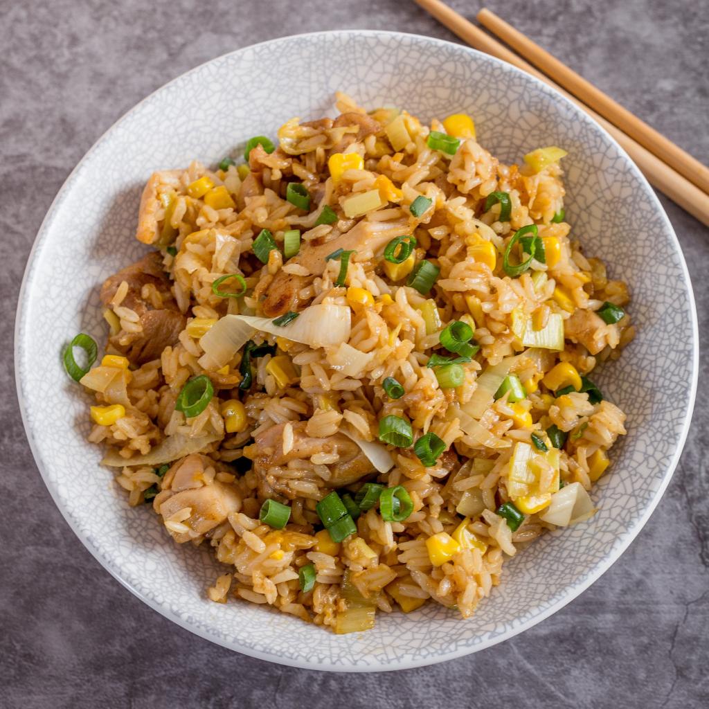 Gluten Free Chicken Sweetcorn  Leek Fried Rice