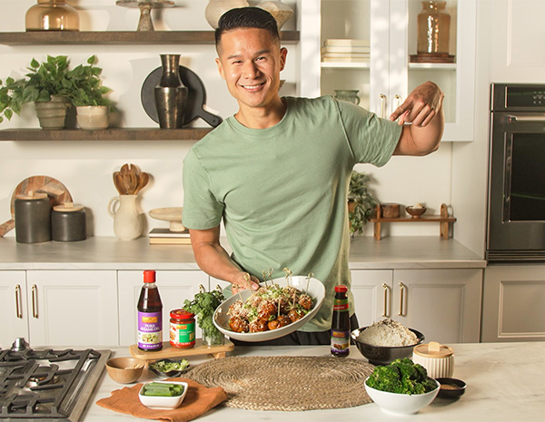A gluten free hoisin meatballs recipe for a holiday party by Chef Charles Chen.