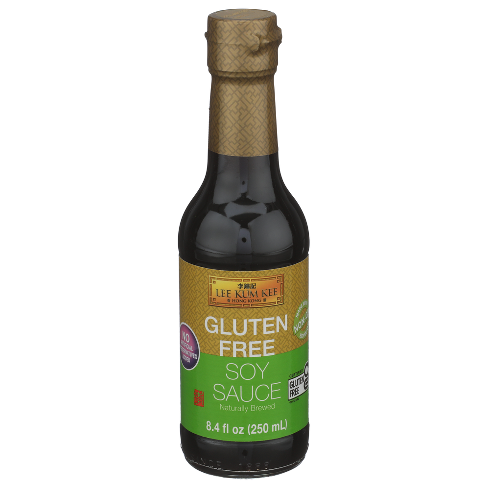 Gluten Free Soy Sauce with No Preservatives Added by Lee Kum Kee, 250 mL bottle