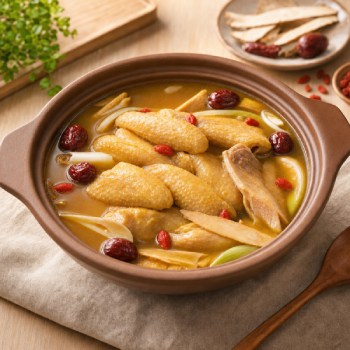 Drunken Chicken with Herbs Hotpot