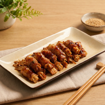 燒汁金菇豬肉卷