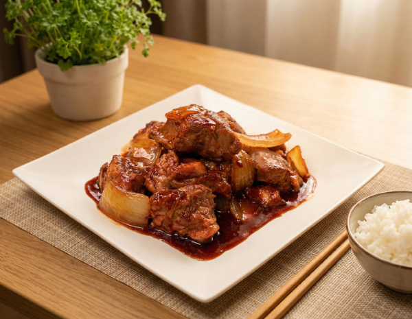Braised Beef Ribs in Teriyaki Sauce