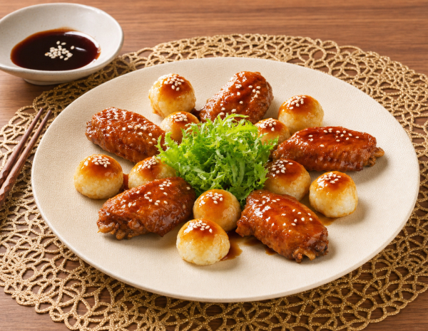 照燒雞翼拼照燒湯圓