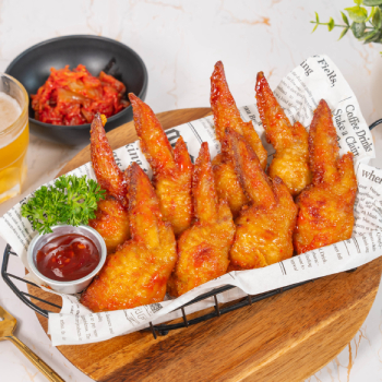 Air Fried Stuffed Chicken Wings with Kimchi