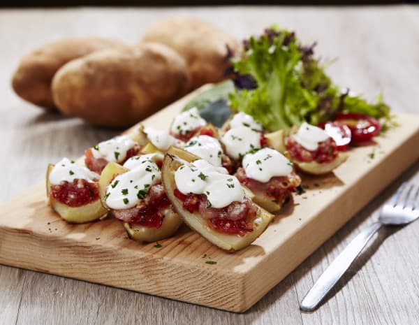 Baked Potato Skins with Char Siu Sauce