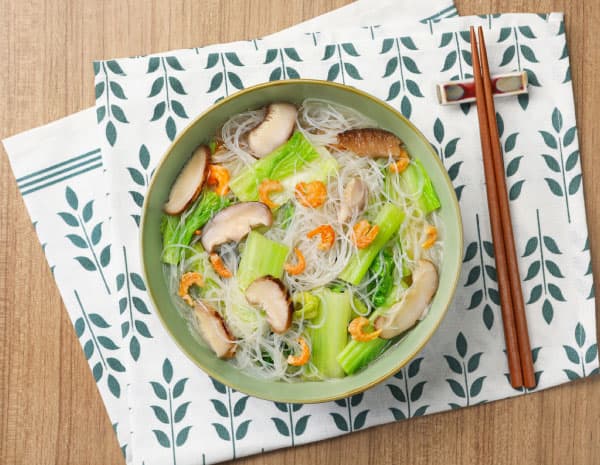 Mushrooms and Cabbage in Chicken Stock