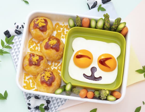 Panda Eggs With Cheesy Potato Balls
