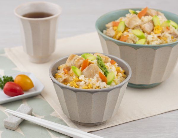 Stir-fried Rice with Chicken and Asparagus